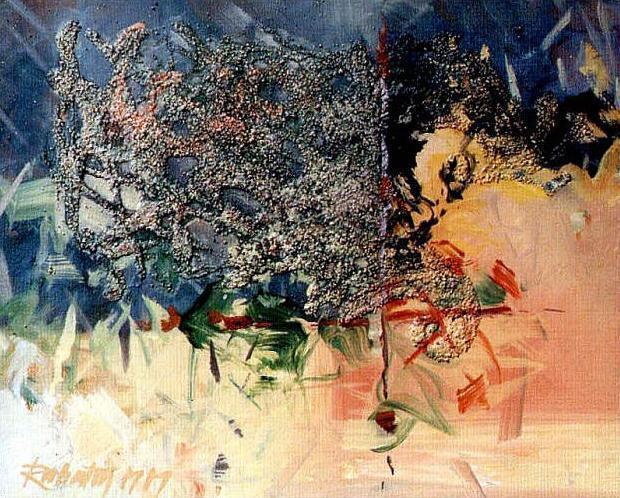 Kompozícia, 2000, akryl, olej na plátne