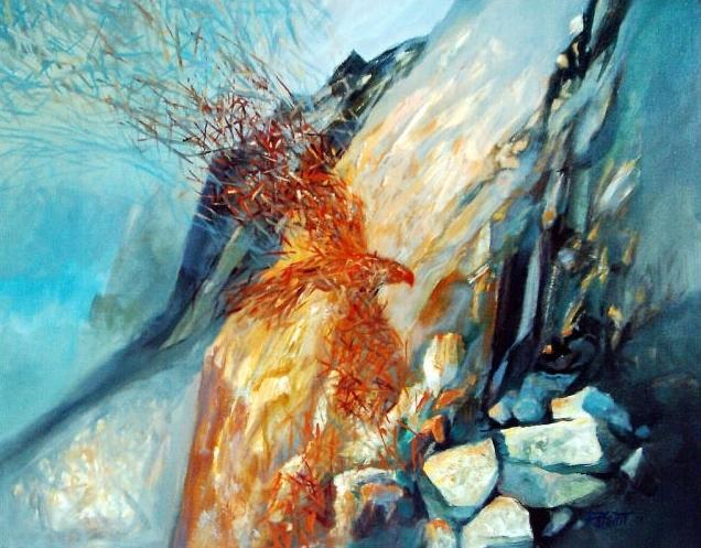 Pod Jastrabou vežou, 2003, akryl, olej na plátne 